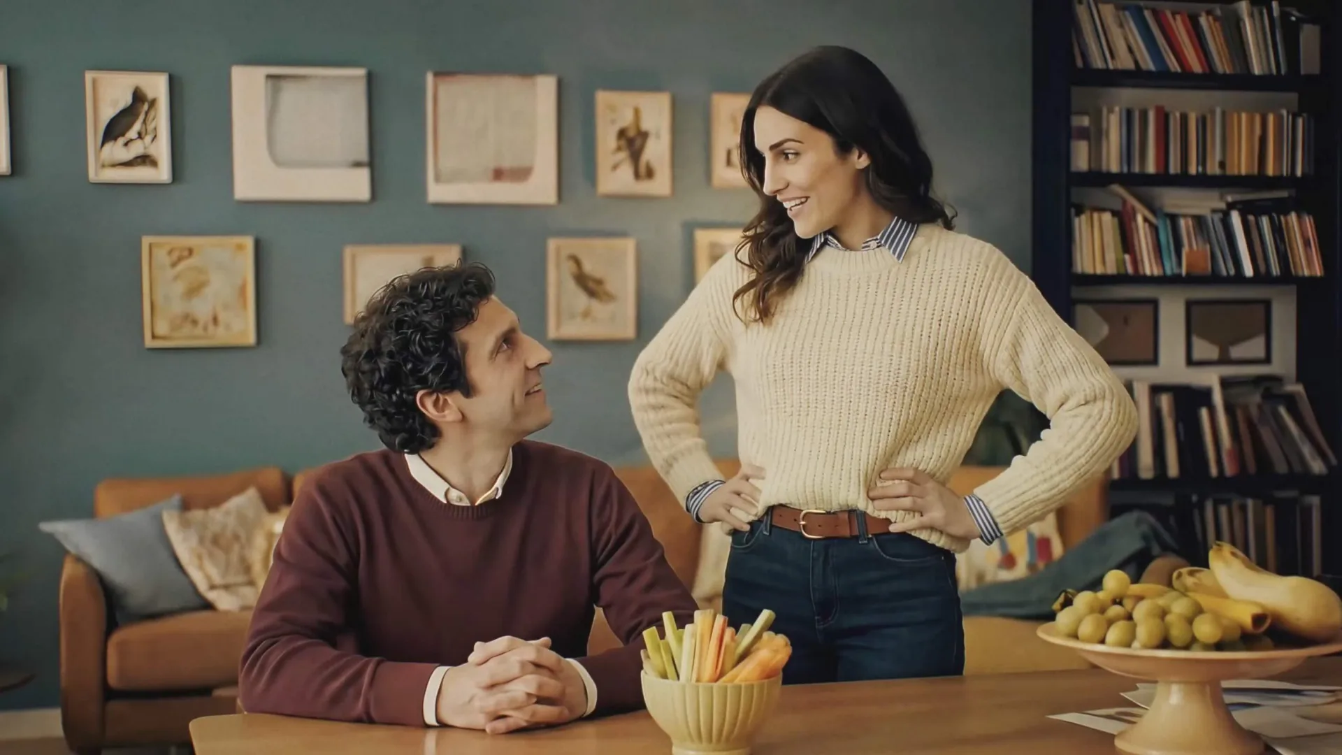 Affinity Natural Trainer, AI-generated frame: a couple in the living room