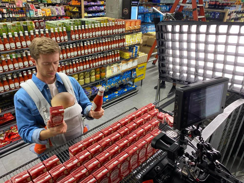 Heinz Tomato Frito, behind the scenes: shooting in the supermarket