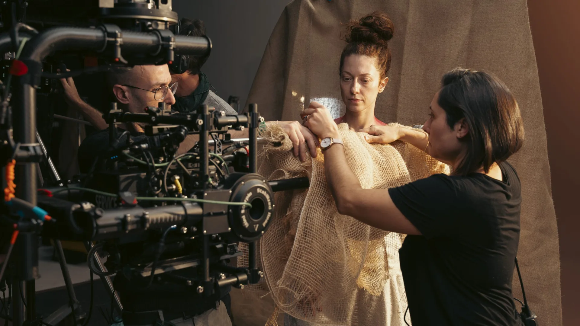 Sanex Therapy, behind the scenes: make-up touch-ups in front of the camera