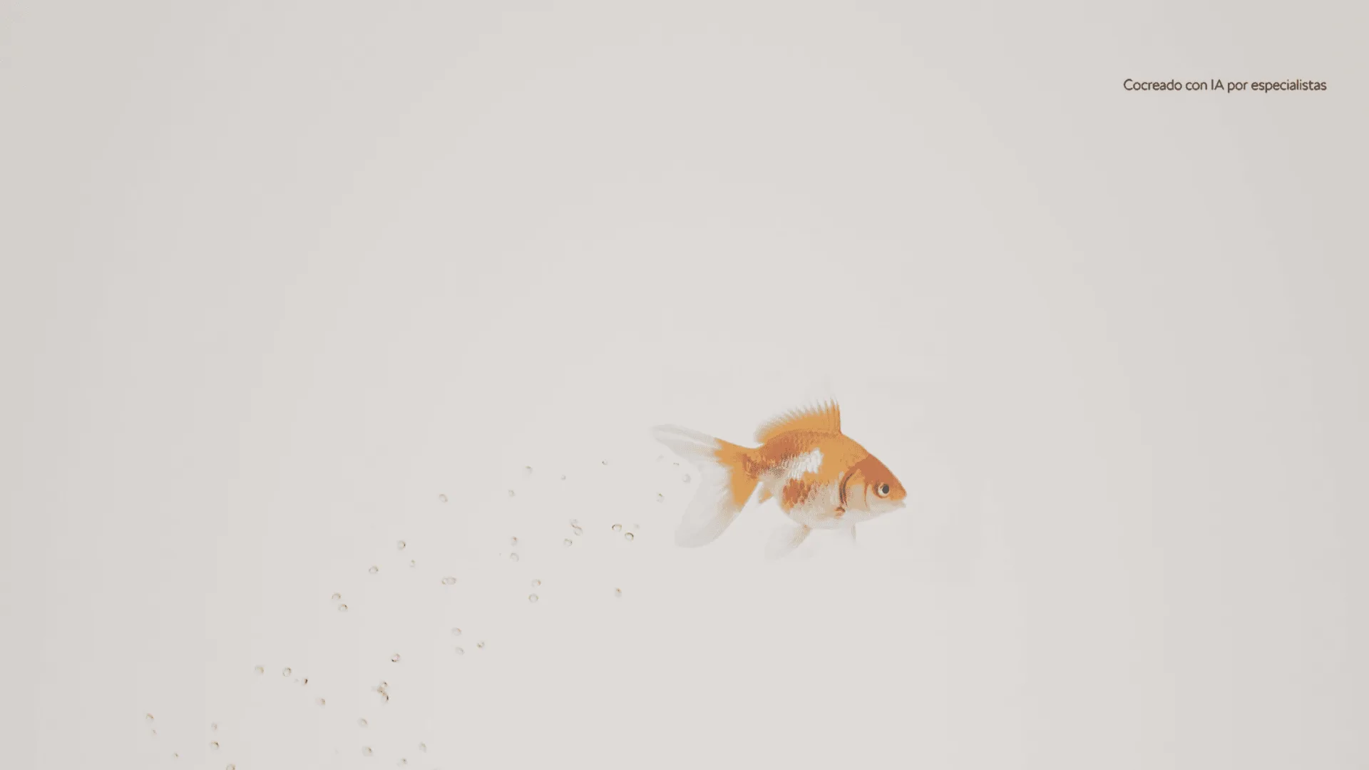 Škoda, AI-generated frame: goldfish on a white background